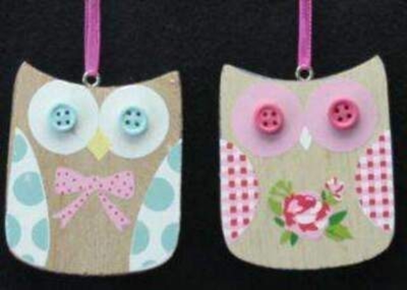 Gift Delivery Liverpool Choice Of 2 Wooden Owl Decoration By