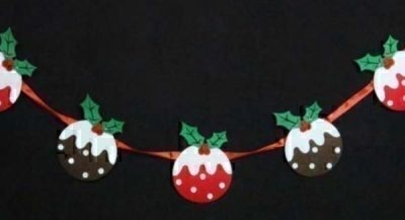 Felt Christmas Pudding Garland By Gisela Graham Gifts Liverpool Florist L18 Booker Flowers And Gifts Liverpool