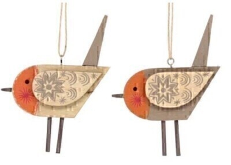 Wooden Robin Christmas Tree Decoration By Gisela Graham Gifts